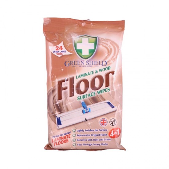 Greenshield Floor Surface Wipes 24's Laminate & Wood