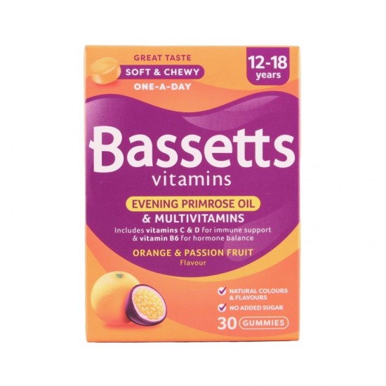 Bassetts Vitamins 30's - 12-18 Years Multivitamins +  EPO Orange & Passion Fruit