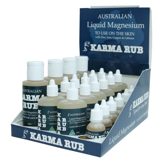 Karma Rub Large Asstd Display (6 x 15ml, 12 x 45ml, 4 x 100ml)