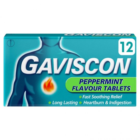 Gaviscon Tablets 12's Peppermint [GSL]