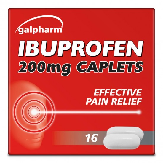 Galpharm Ibuprofen Caplets 200mg 16's [GSL]