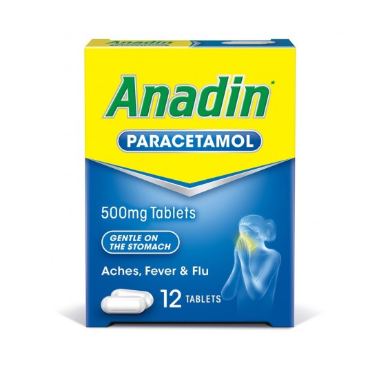 Anadin Paracetamol Tablets 500mg 12's [GSL]