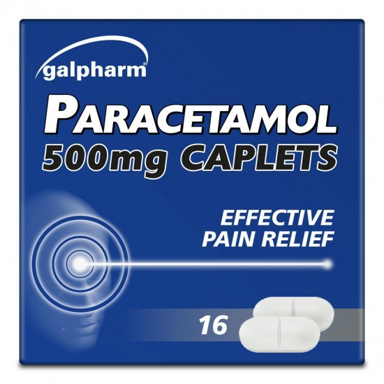 Galpharm Paracetamol Caplets 500mg 16's [GSL]