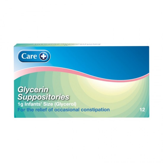 Care Glycerin Suppositories Infants' 1g 12's [GSL]