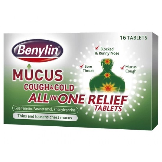 Benylin Adult Mucus All in One Tabs 16's [GSL]*