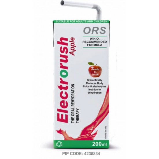 ** Electrorush Ors Rehydration Sol Apple 200ml