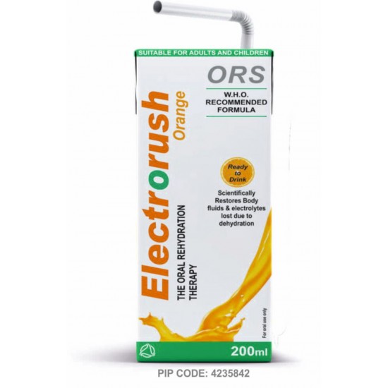 ** Electrorush Ors Rehydration Sol Orange 200ml