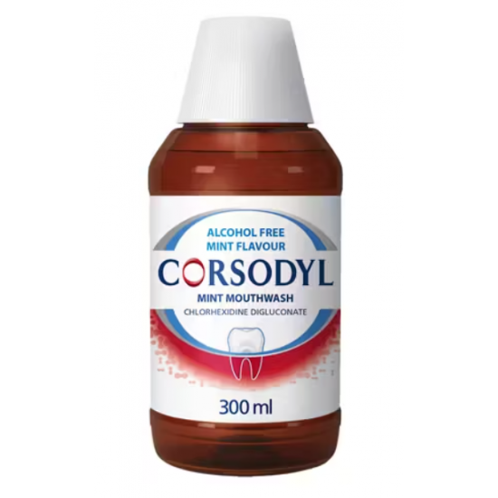 Corsodyl Mouthwash 300ml Mint - Alcohol Free [GSL]