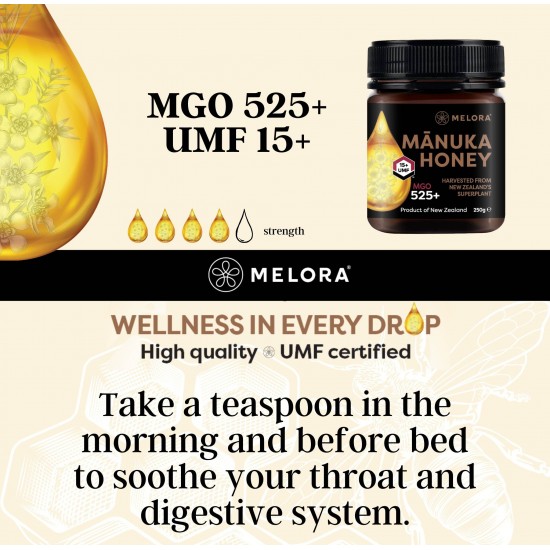 Melora Manuka Honey 525MGO (Umf 15) 500g