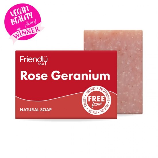 Friendly Bar Soap 95g Rose Geranium