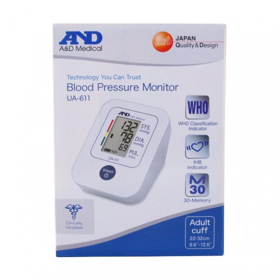 A&D UA-611 Automatic Upper Arm Blood Pressure Monitor