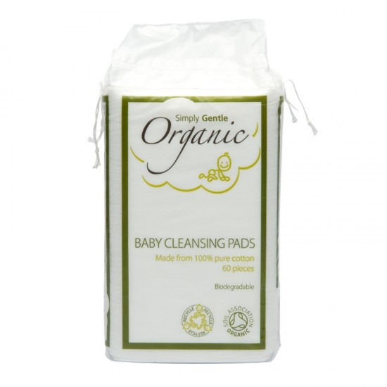 Simply Gentle Organic, Baby Cleansing Pads 60's