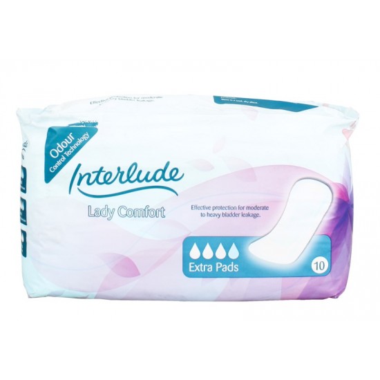 Interlude Lady Comfort Incontinence Pads Extra 10's