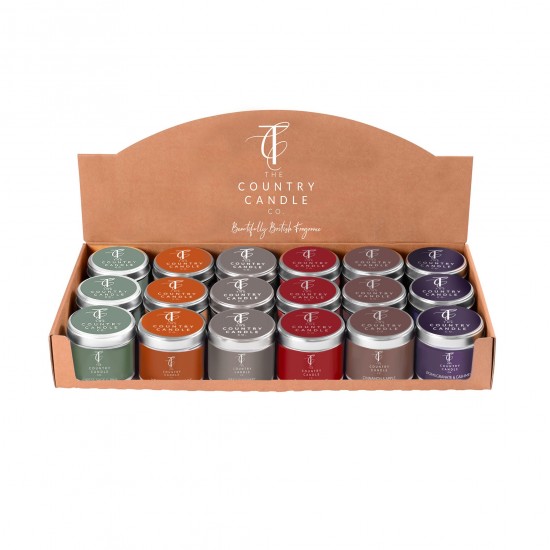 The Country Candle Co Candle Tin Assorted CDU Seasonal Pastels