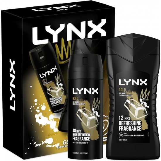 Lynx Giftset Body Spray 150ml & Shower Gel 225ml Gold