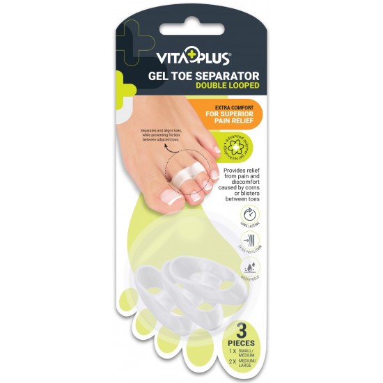 ** VitaPlus Gel Toe Separators Double Looped 3's