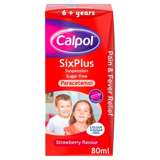 Calpol Sugar Free Six Plus 80ml [GSL]