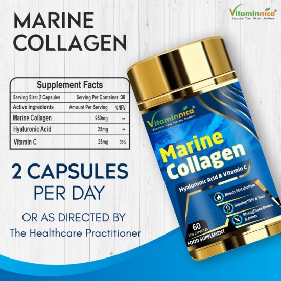 Vitaminnica Marine Based Collagen 1000mg Capsules 60's