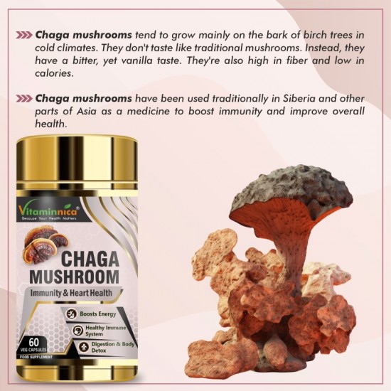 Vitaminnica Chaga Mushroom 500mg Capsules 60's