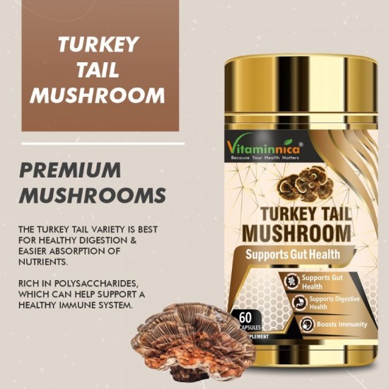 Vitaminnica Turkey Tail Mushroom 500mg Capsules 60's