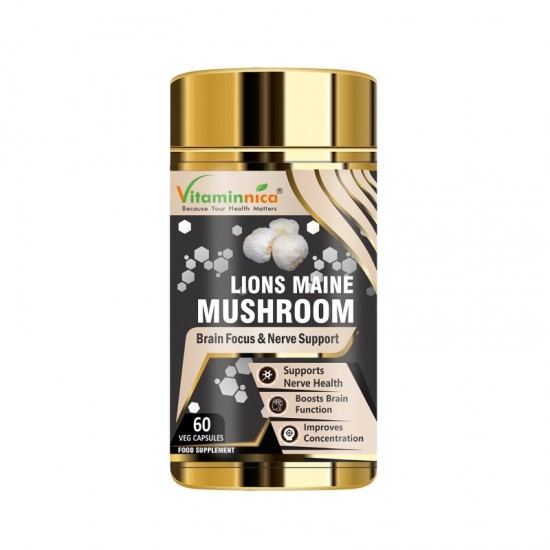 Vitaminnica Lions Maine Mushroom 500mg Capsules 60's