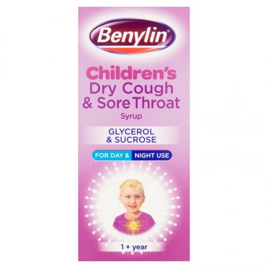 Benylin Children's Dry Cough & Sore Throat Syrup 125ml [GSL]*