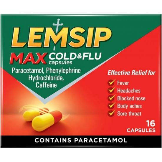 Lemsip Max Cold & Flu Capsules 16's [GSL]