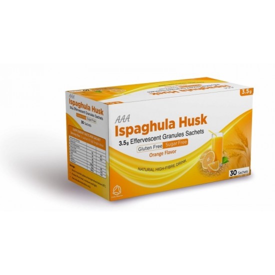 Aaa Ispaghula Husk Effervescent Granules Orange 3.5g 30Sachets 