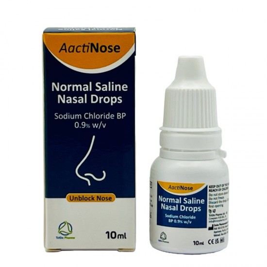 Aactinose Normal Saline 0.9% Nasal Drop 10ml