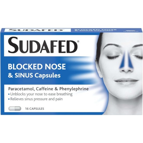 Sudafed Blocked Nose & Sinus Capsules 16's [GSL]