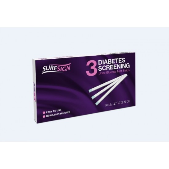 Suresign Diabetes Screening Glucose Urine Test Strip 3's