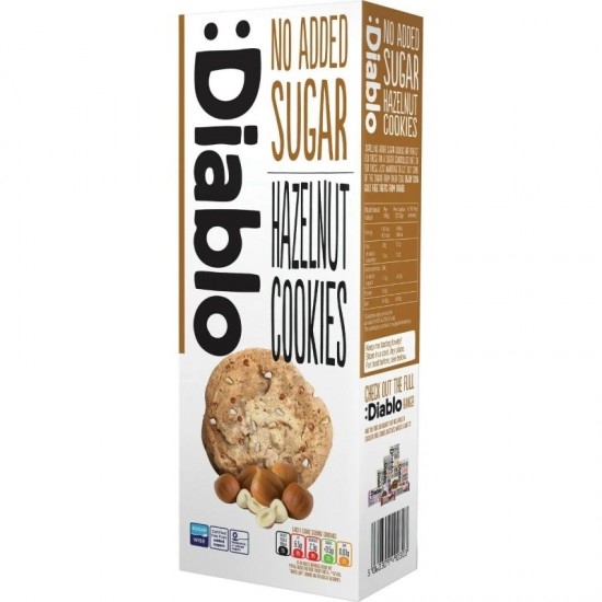 Diablo No Added Sugar Cookies Hazelnut 135g