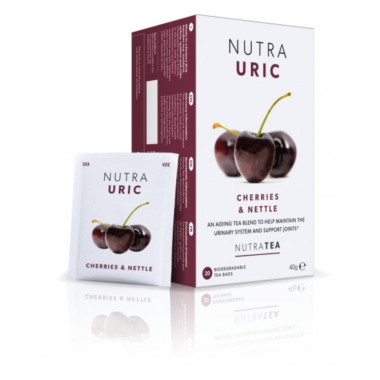 Nutratea Biodegradable Tea Bags 20's Nutra Uric Cherries & Nettle