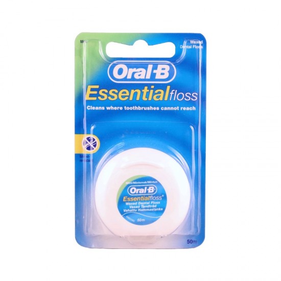 Oral-B Essential Dental Floss 50m Mint Waxed