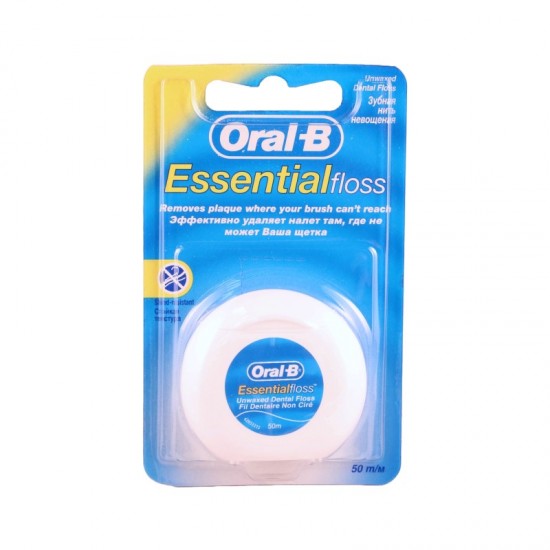 Oral-B Essential Dental Floss 50m UnWaxed