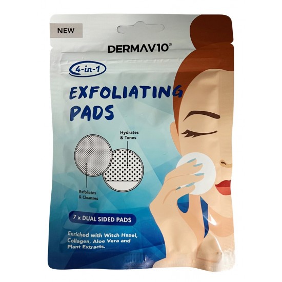 DermaV10 4in1 Exfoliating Pads 7pk