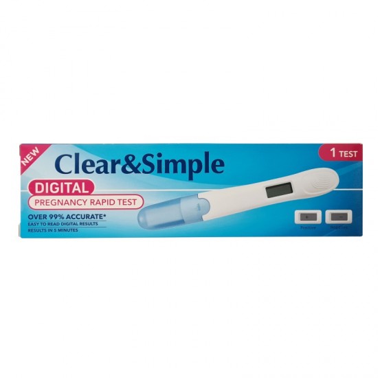 Clear and Simple Digital Pregnancy Rapid Test - 1 Test