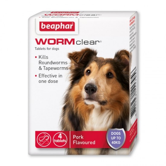 Beaphar WORMclear Tablets for Dogs (up to 40kg)